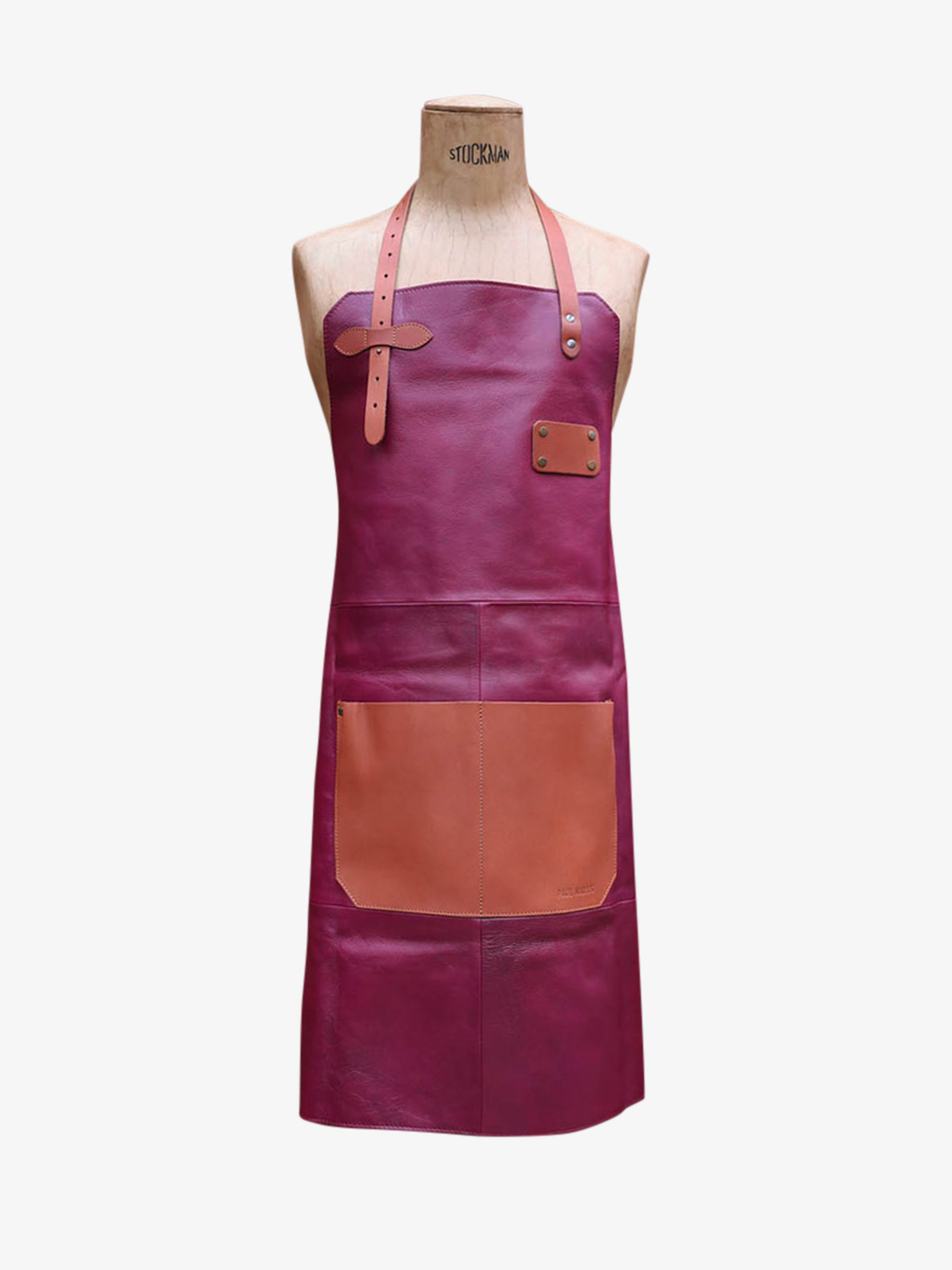LeTablier en Cuir - Prune
