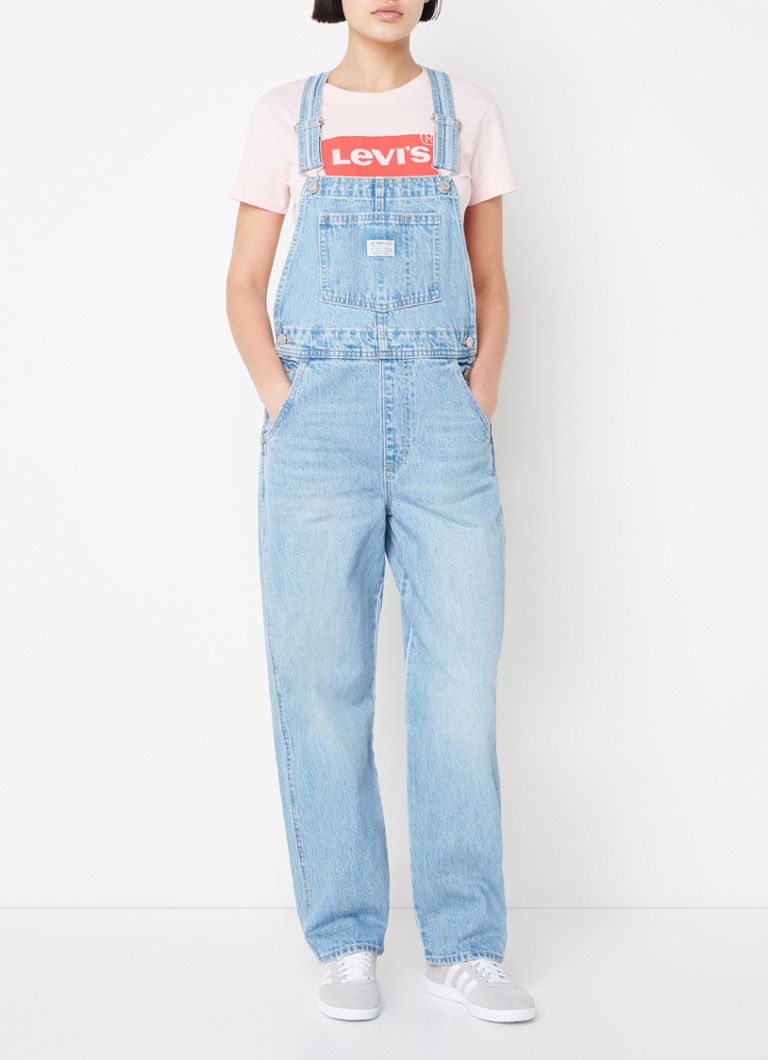 Salopetă dreaptă din denim cu logo Levi's
