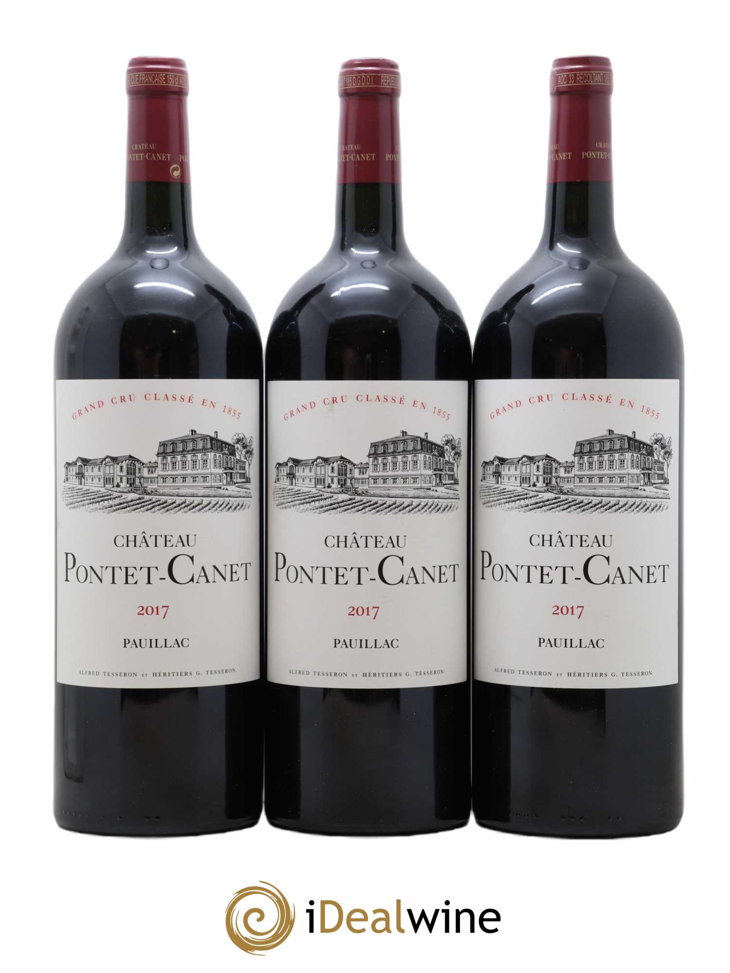 Château Pontet Canet 5ème Grand Cru Classé  2017 - Lot de 3 Magnums