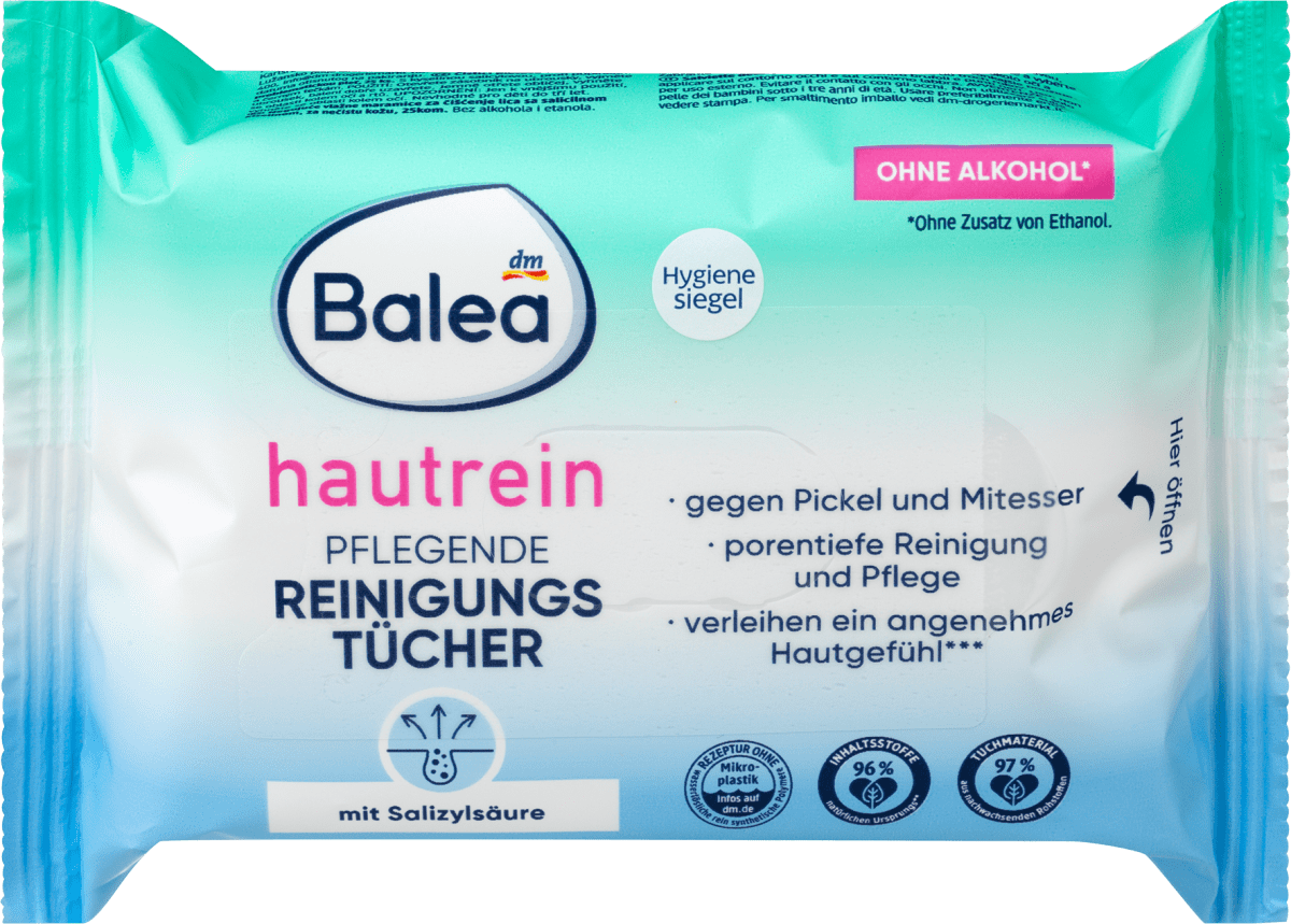 Pflegende Reinigungstücher Hautrein, 25 St