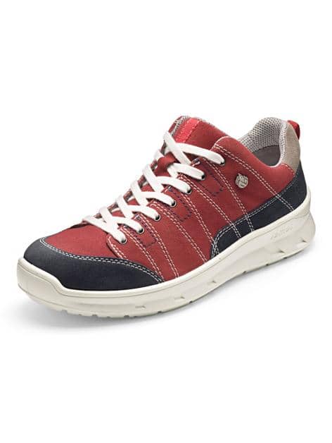 Schnürschuh mit kontrastfarbenen Steppnähten