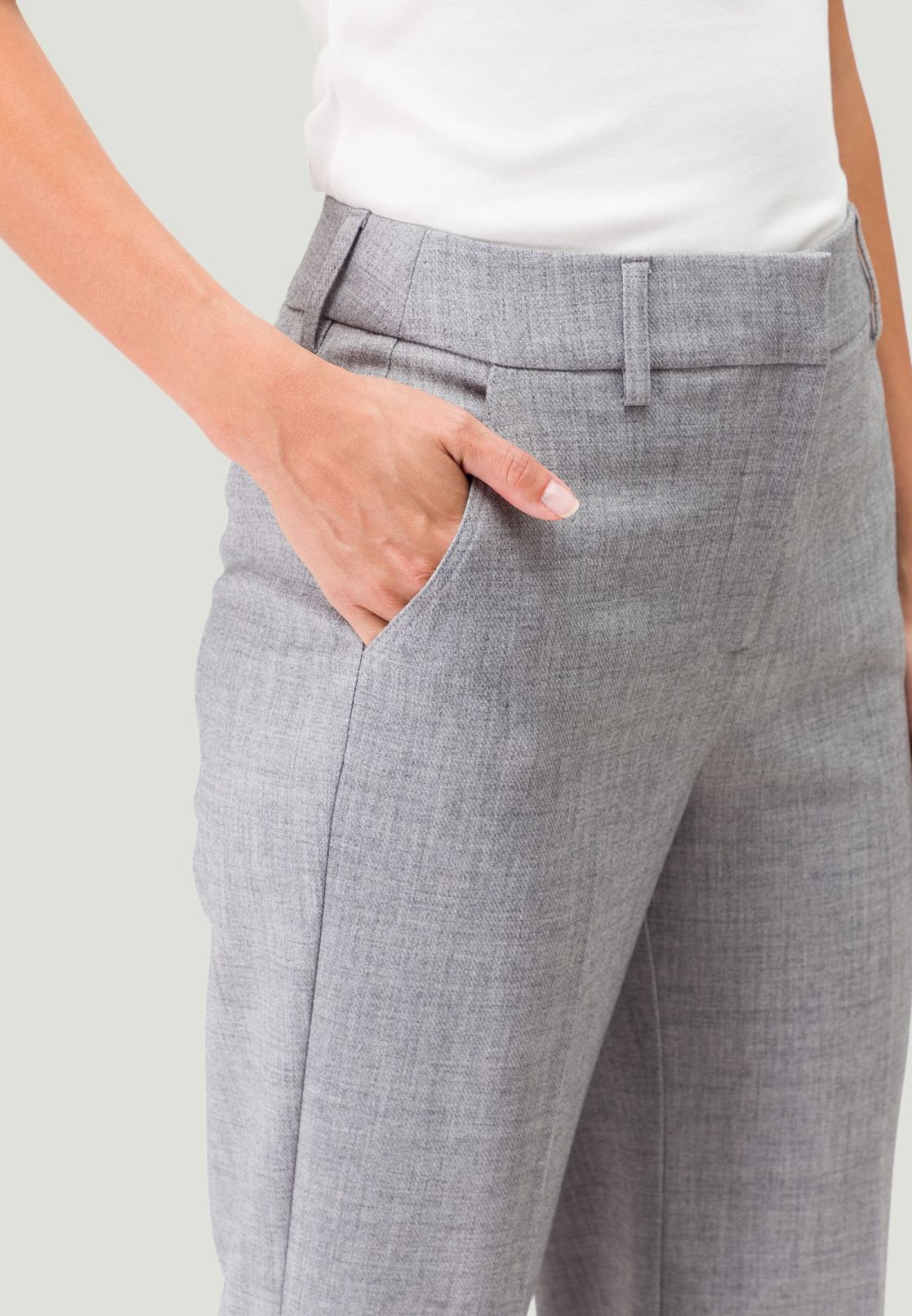 Stoffhose mit Umschlag