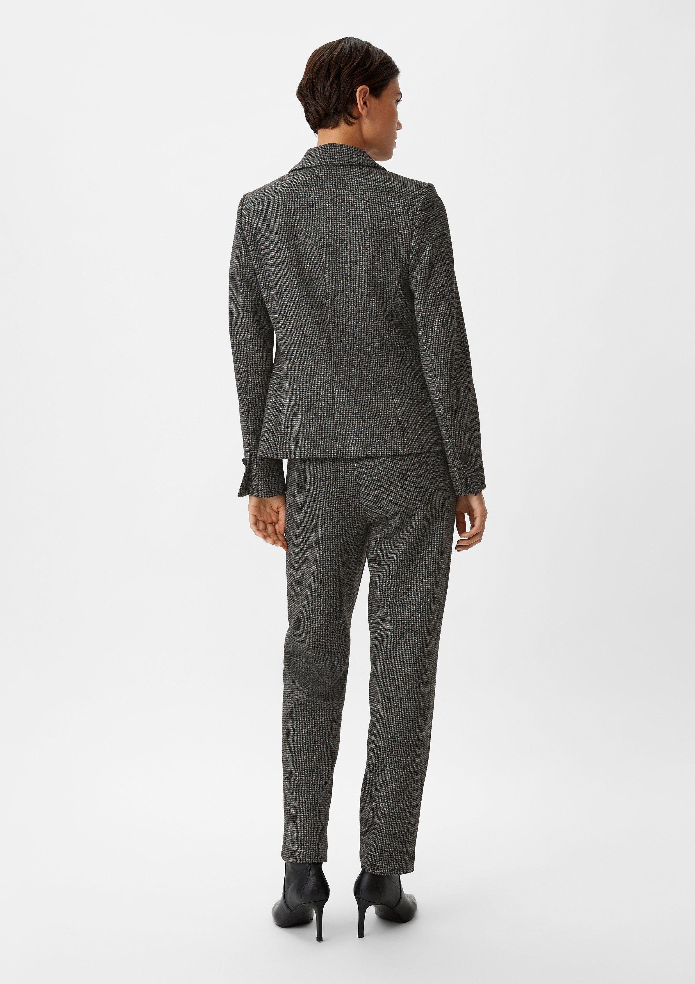 Comma Blusenblazer Blazer mit Pepita-Muster