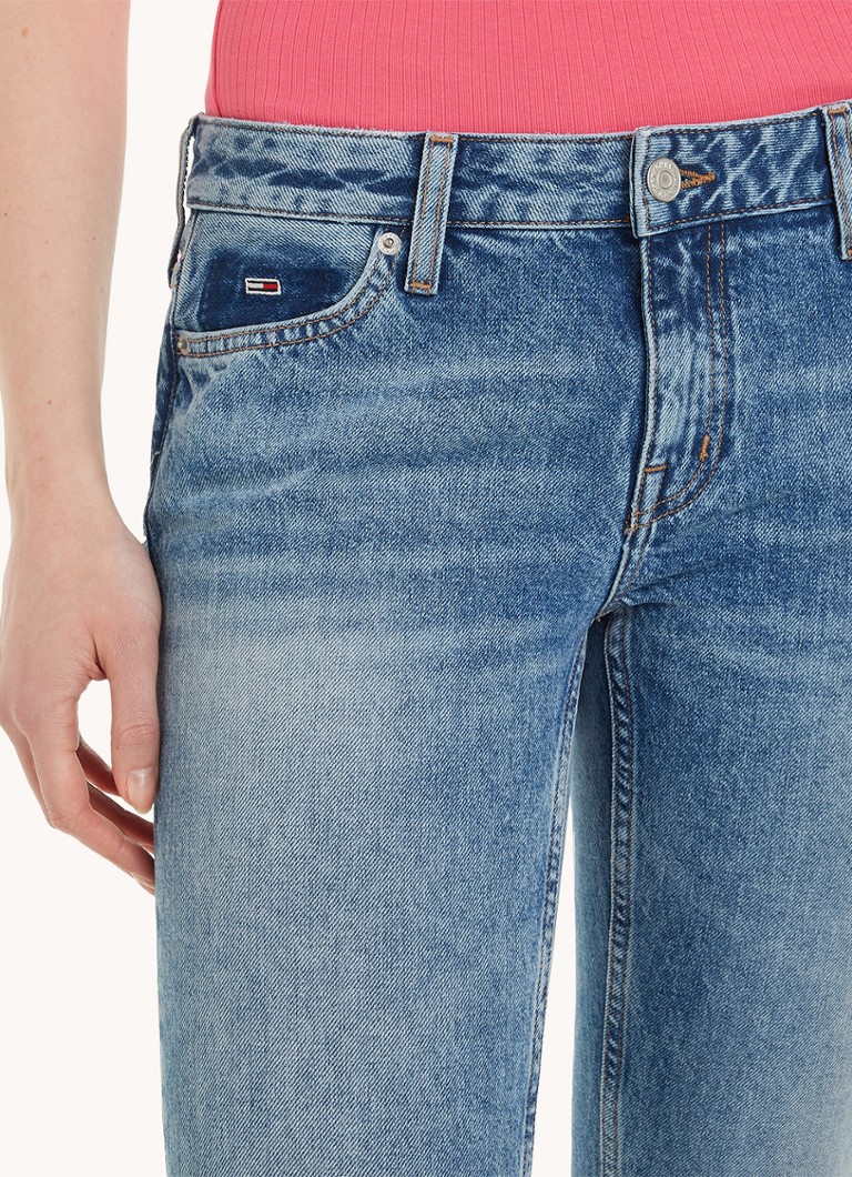 Blugi evazați cu talie medie Tommy Hilfiger, decolorare medie