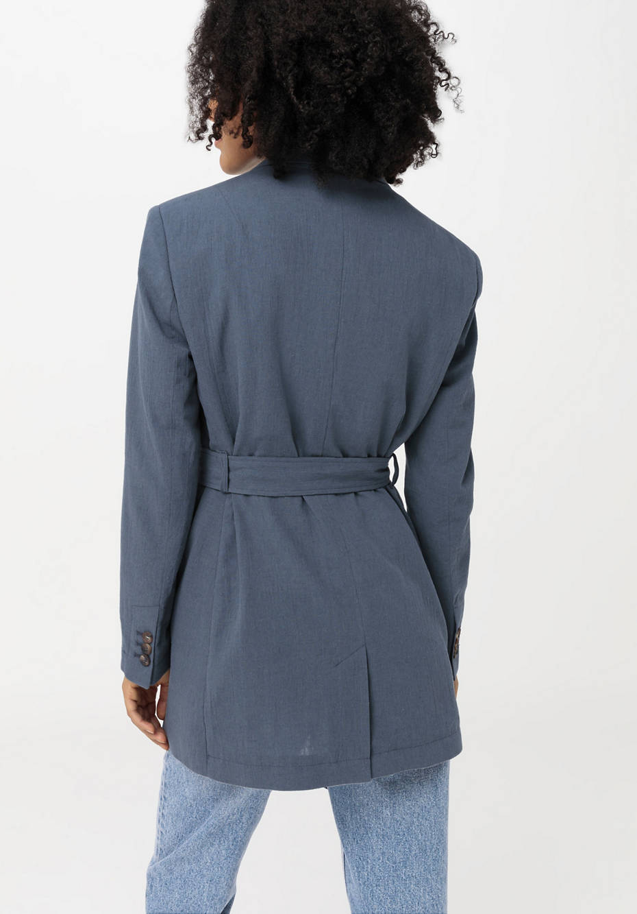 Blazer aus Bio-Baumwolle mit Leinen