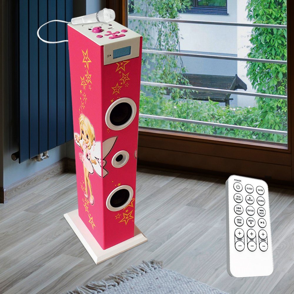 BigBen Stereoanlage (Turmlautsprecher Musikturm Feen Motiv USB Radio Sound Tower)