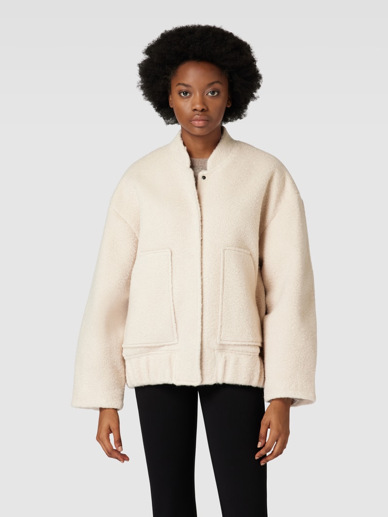 Jacke mit Stehkragen Modell 'SUGAR' in ecru