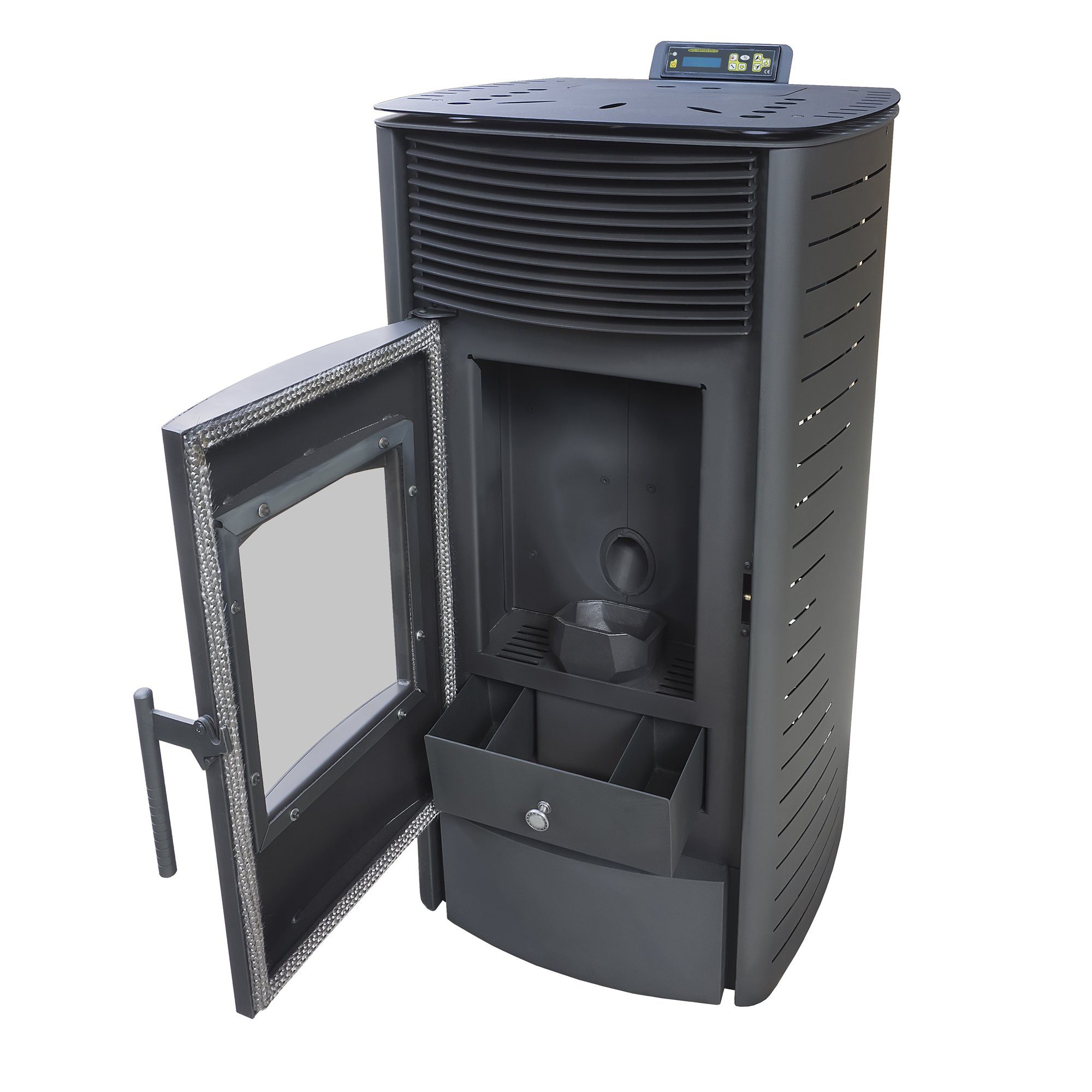 NEMAXX Kaminofen Nemaxx P12 Pelletofen 13,6 kW Schwarz - WiFi-Ready, Nemaxx P12 Pelletofen 13,6 kW Schwarz - WiFi-Ready