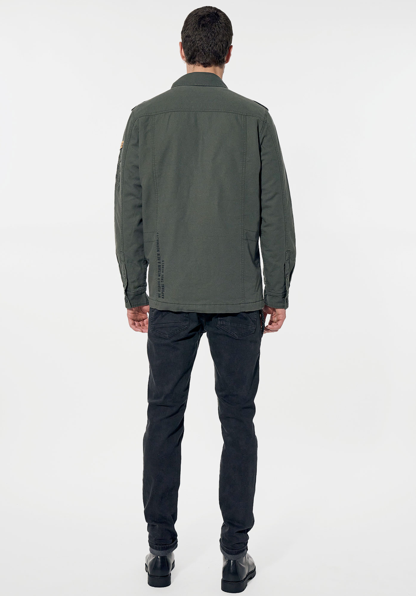 PAVI   Veste kaki Homme en 100% coton