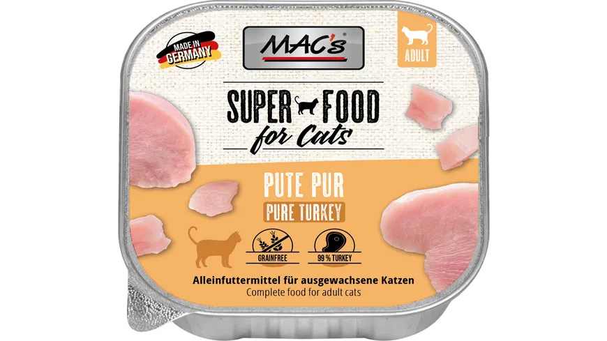 MAC's Cat Katzennassfutter Pute Pur 100 g