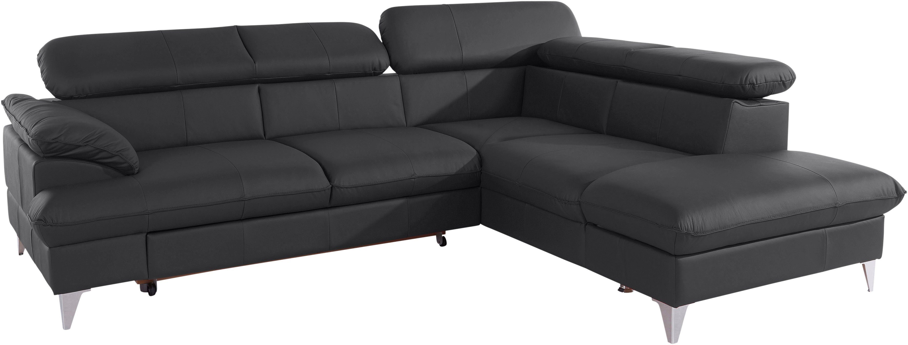 COTTA Ecksofa Caluso, inklusive Kopfteilverstellung, wahlweise mit Bettfunktion