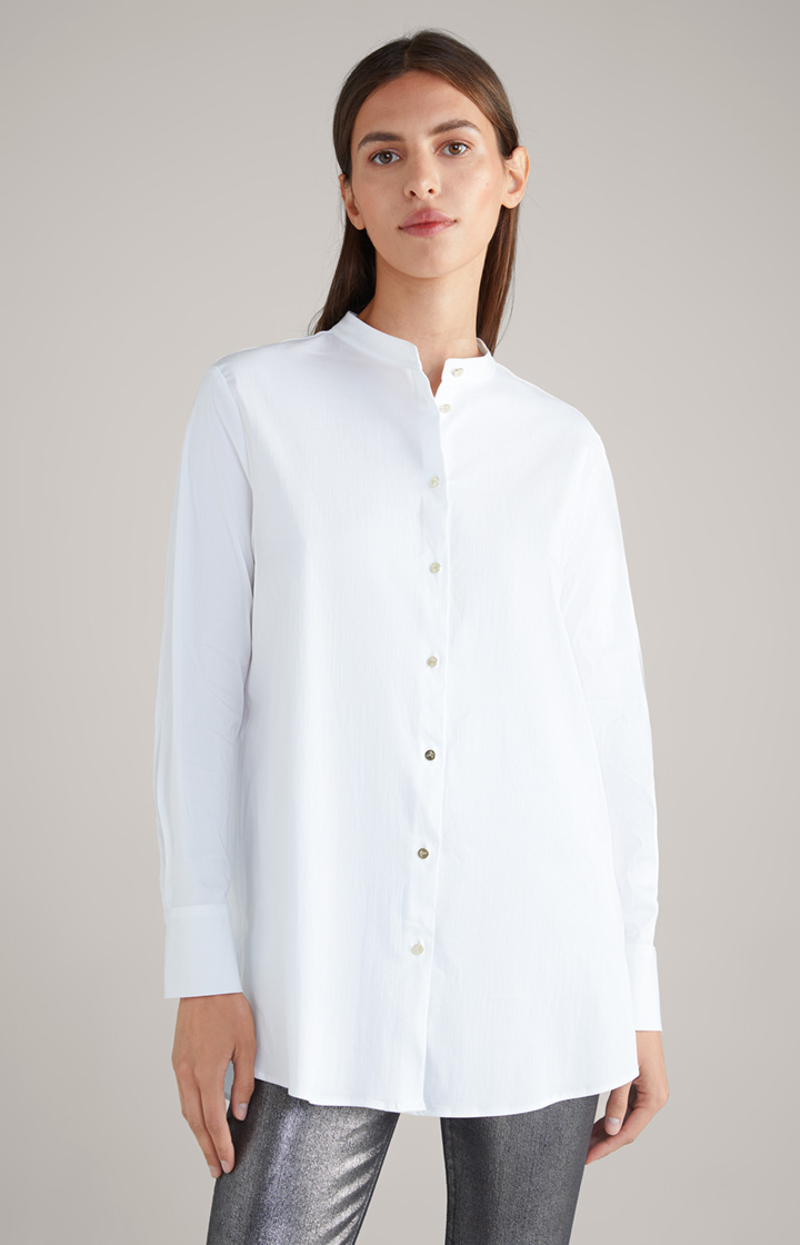 Long-Bluse in Weiß