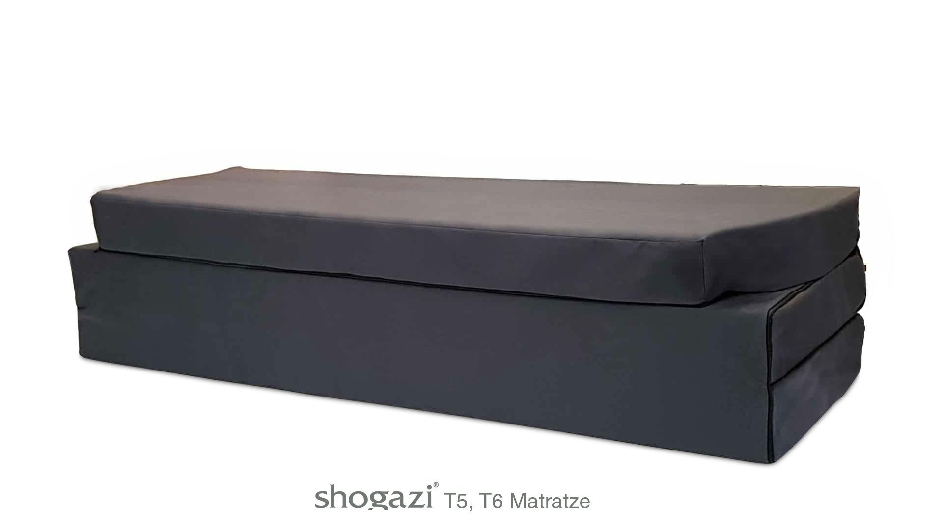 Klappmatratze T5-Matratze, T5 Bett, VW T5, T6, T6.1, Multivan, VW Bus Matratze, shogazi ®, 12 cm hoch, (Set, 2-tlg), VW Bus Matratze 150x190x12cm, inklusive Tansporttasche / Aufbewahrungstasche