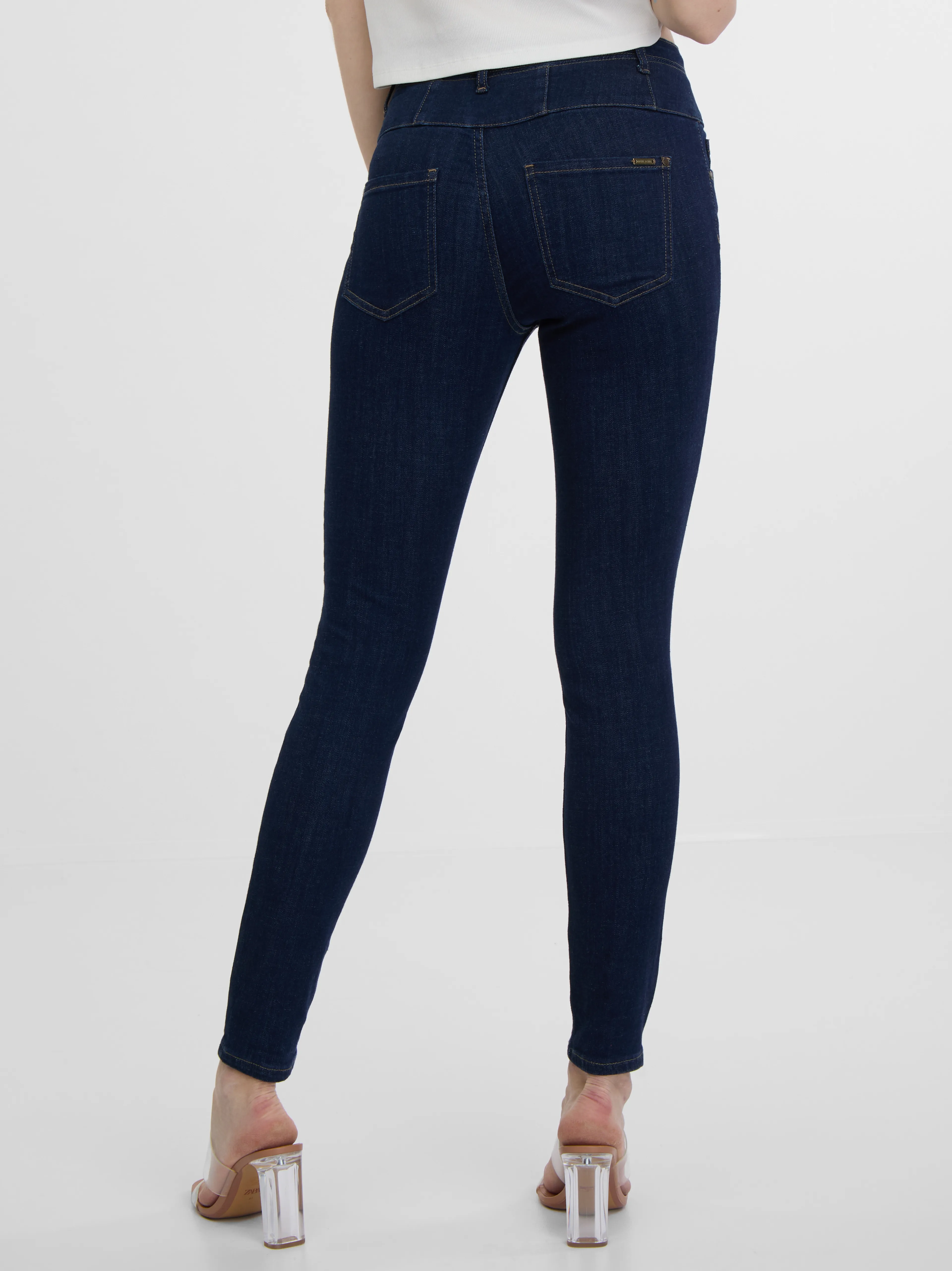 Dunkelblaue Damen Skinny Fit Jeans ORSAY