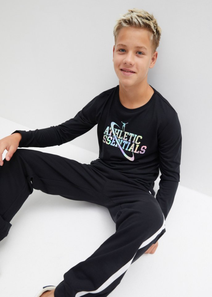 Jungen Langarmshirt mit reflektierenden Druck