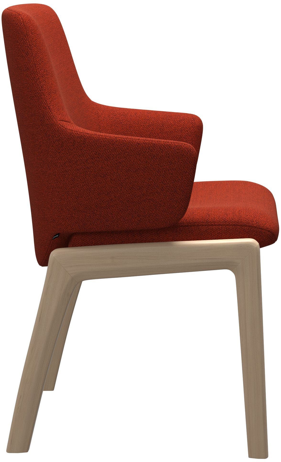 Stressless® Polsterstuhl Laurel, Low Back mit Armlehne, Größe L, mit abgerundeten Beinen in Walnuss
