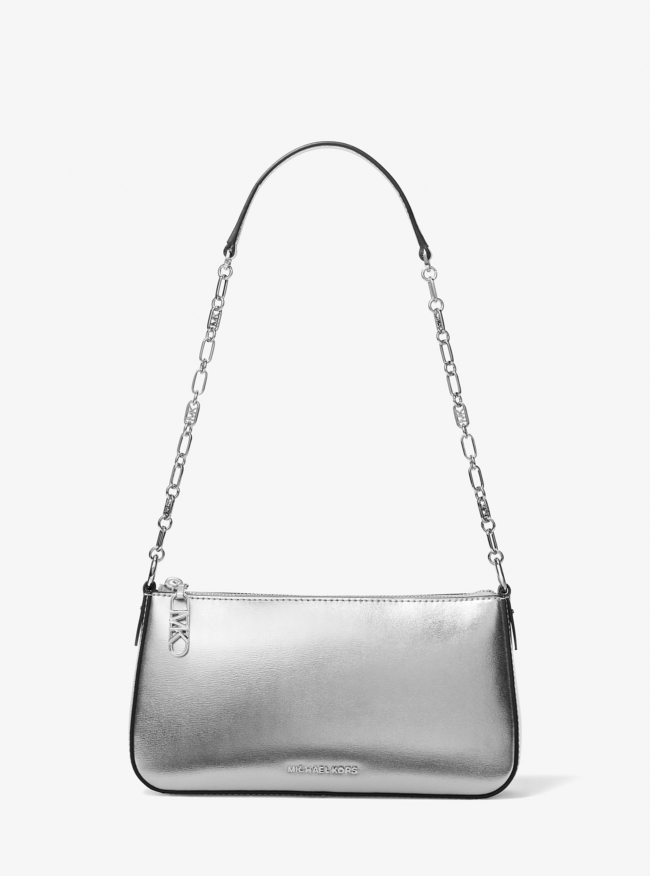 Pochette Empire Medium in pelle metallizzata - ARGENTO