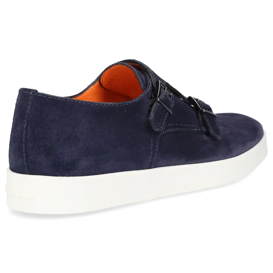 Santoni - Monk Schuhe MGAI17 Veloursleder - blau