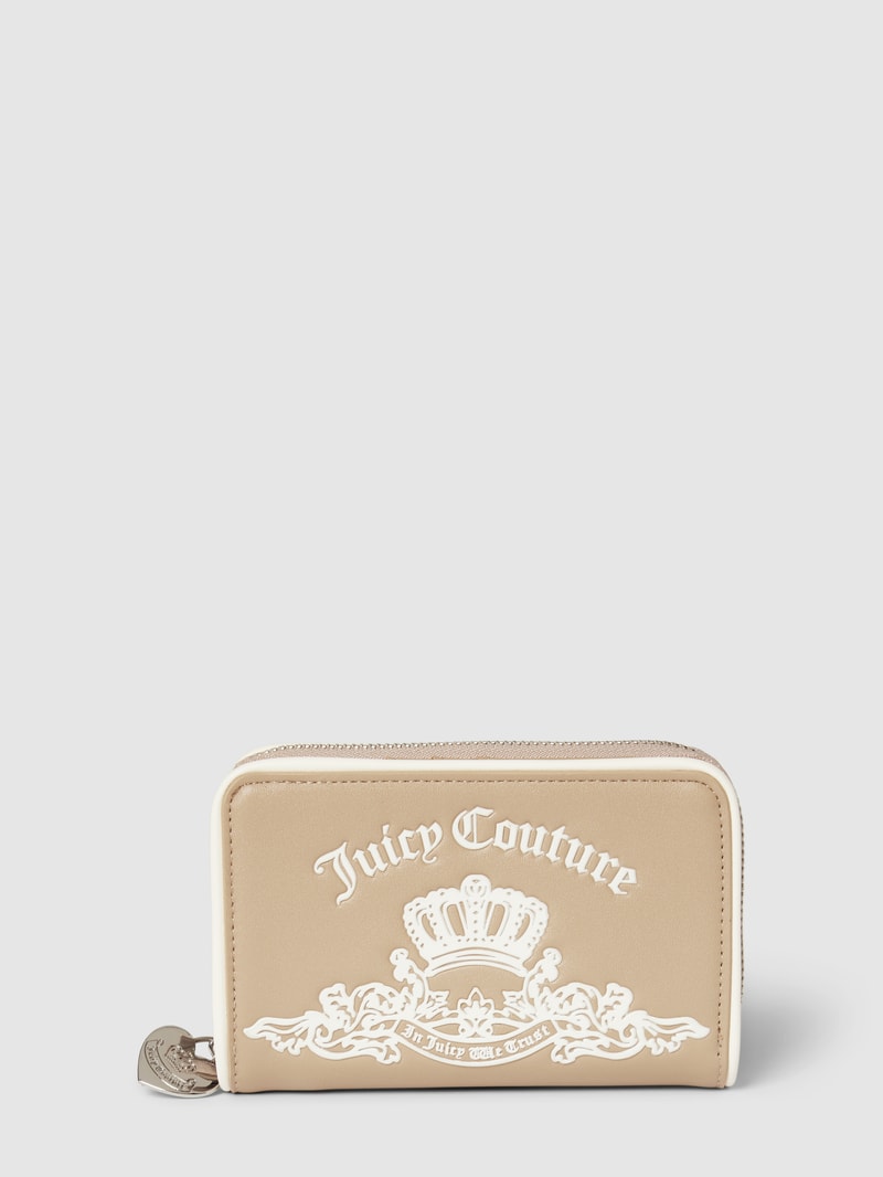 Portemonnaie mit Label-Details Modell 'HEATHER' in sand