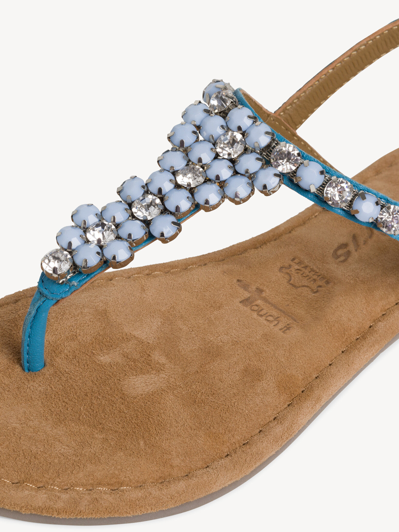 Sandale en cuir - bleu