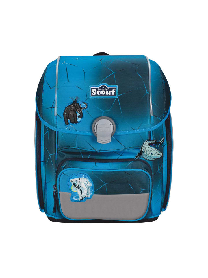 Scout Scout Genius Schulranzen-Set 4 teilig Exklusiv Safety Light Polar Blue günstig kaufen onesize