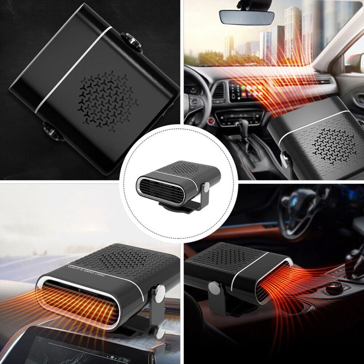 Yoyaxi Heizgerät USB 12V Autoheizung Fahrzeug-Defroster, Universelle tragbare Auto-Heizlüfter