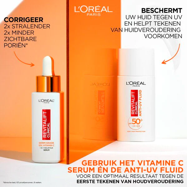 L'Oréal Paris Revitalift Clinical FPS 50 Vitamina C Fluido Anti-UV 50ml