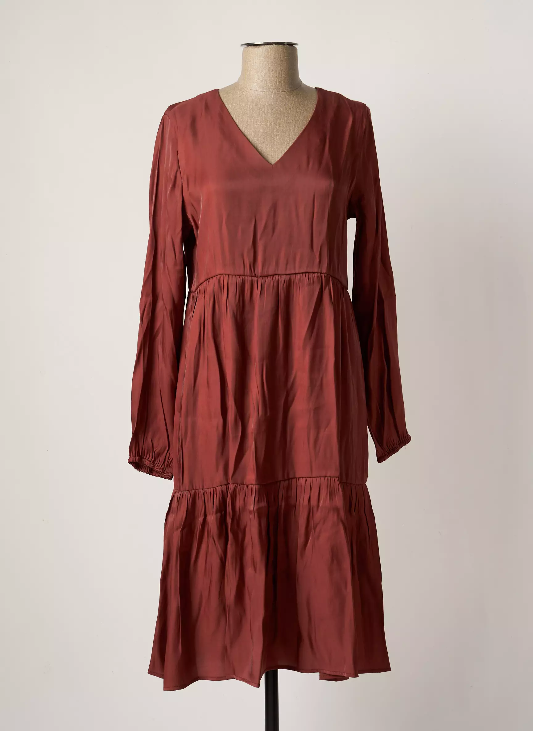 Cream Robes Mi Longues Femme couleur marron