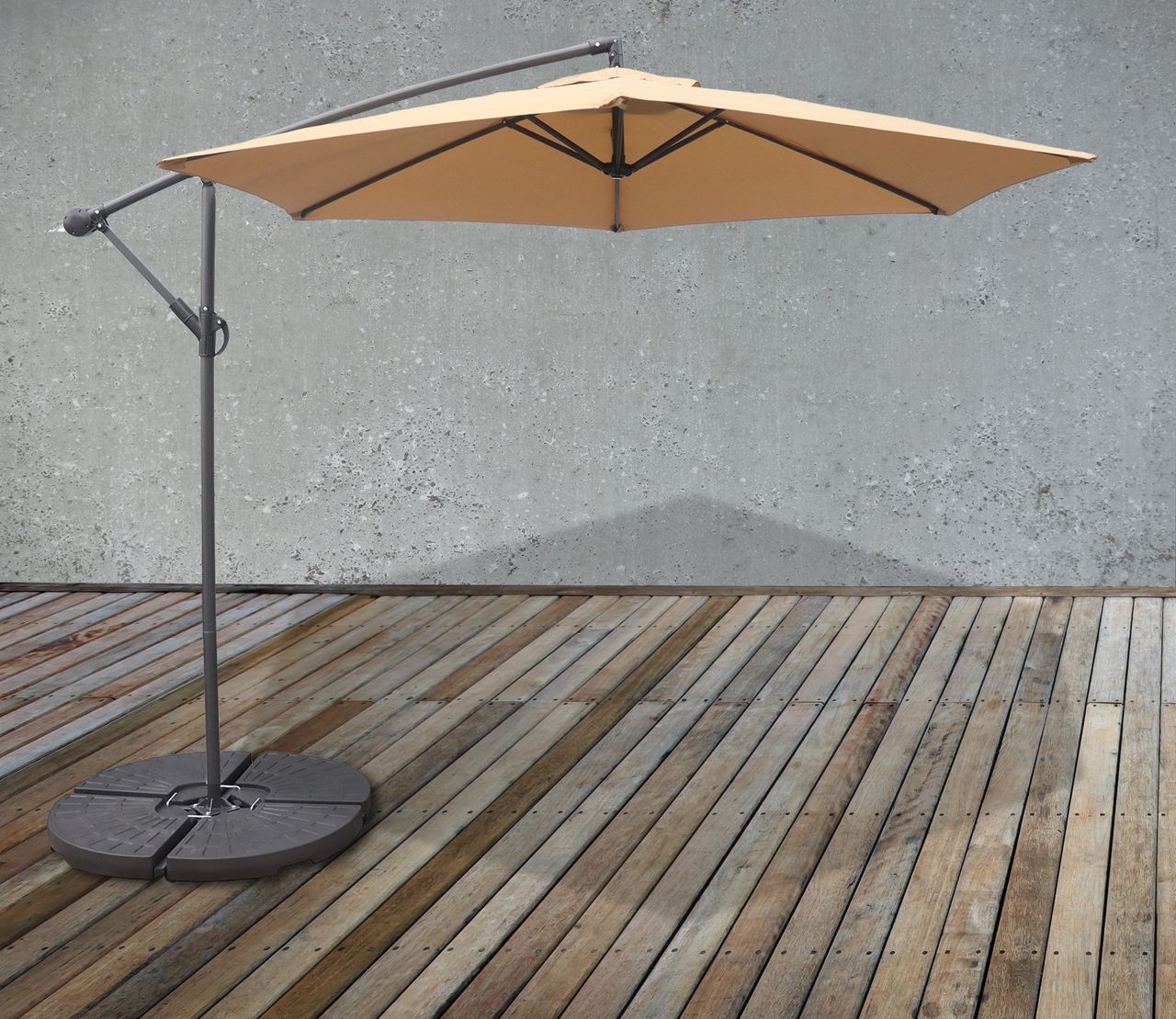 VCM Ampelschirm Ø 2,7m Taupe