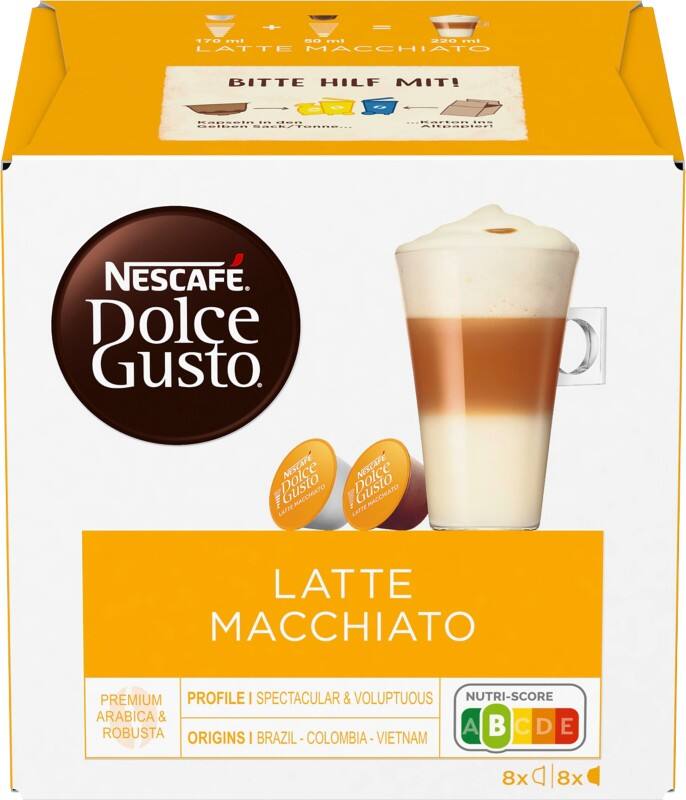 NESCAFÉ Dolce Gusto Kaffeekapseln Box Latte Macchiato 16er-Pack