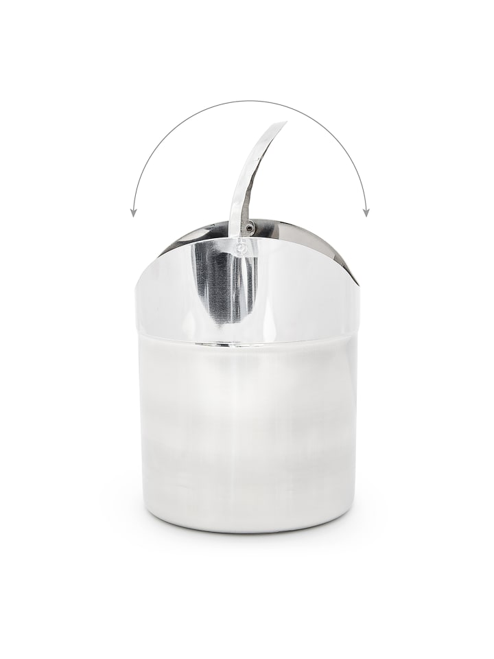 relaxdays Tischabfallbehälter in Silber - (H)15,5 x Ø12 cm günstig kaufen onesize
