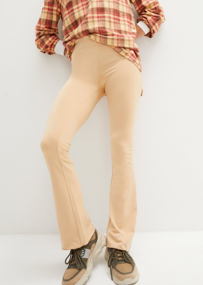 Ausgestellte Thermo-Leggins mit High-Waist-Rundumgummibund