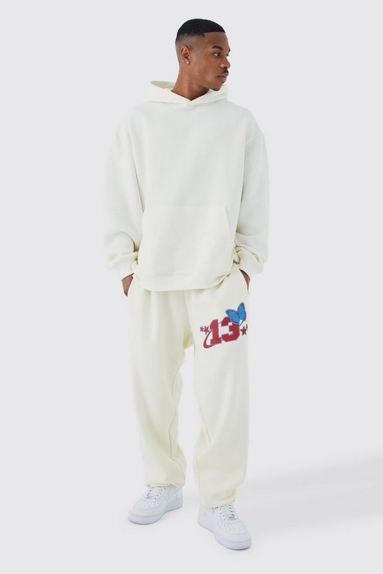Oversize Hoodie mit Schmetterlings-Print