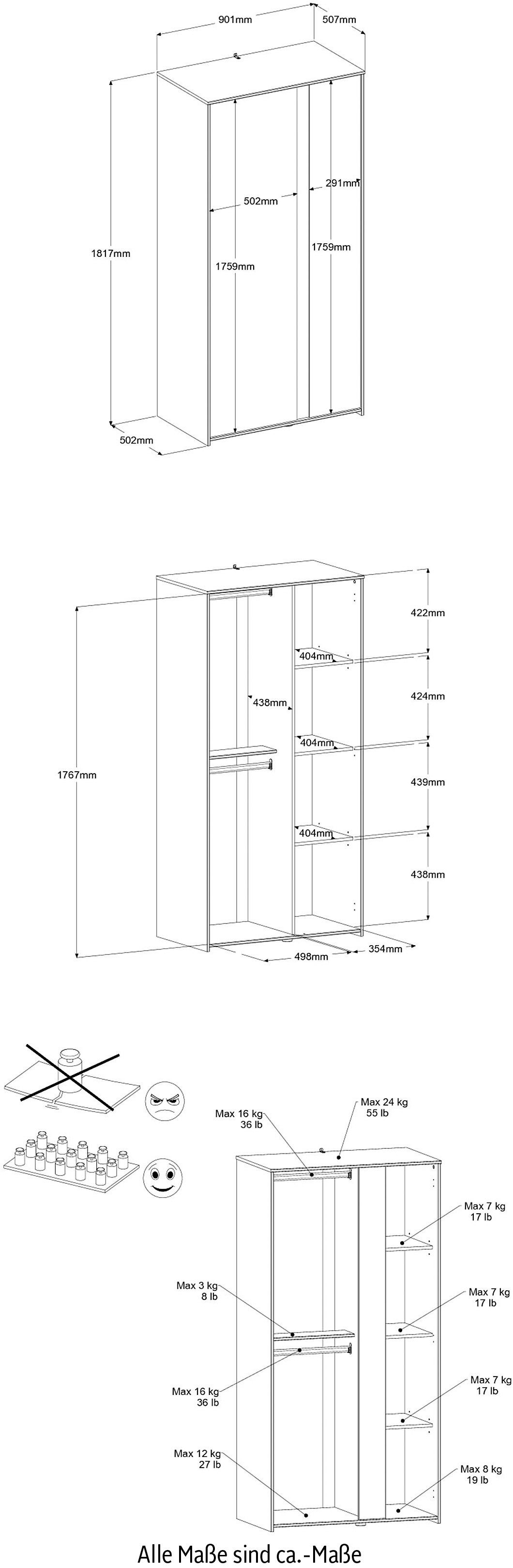 Parisot Jugendzimmer-Set Pirouette, (Set, 6-St)