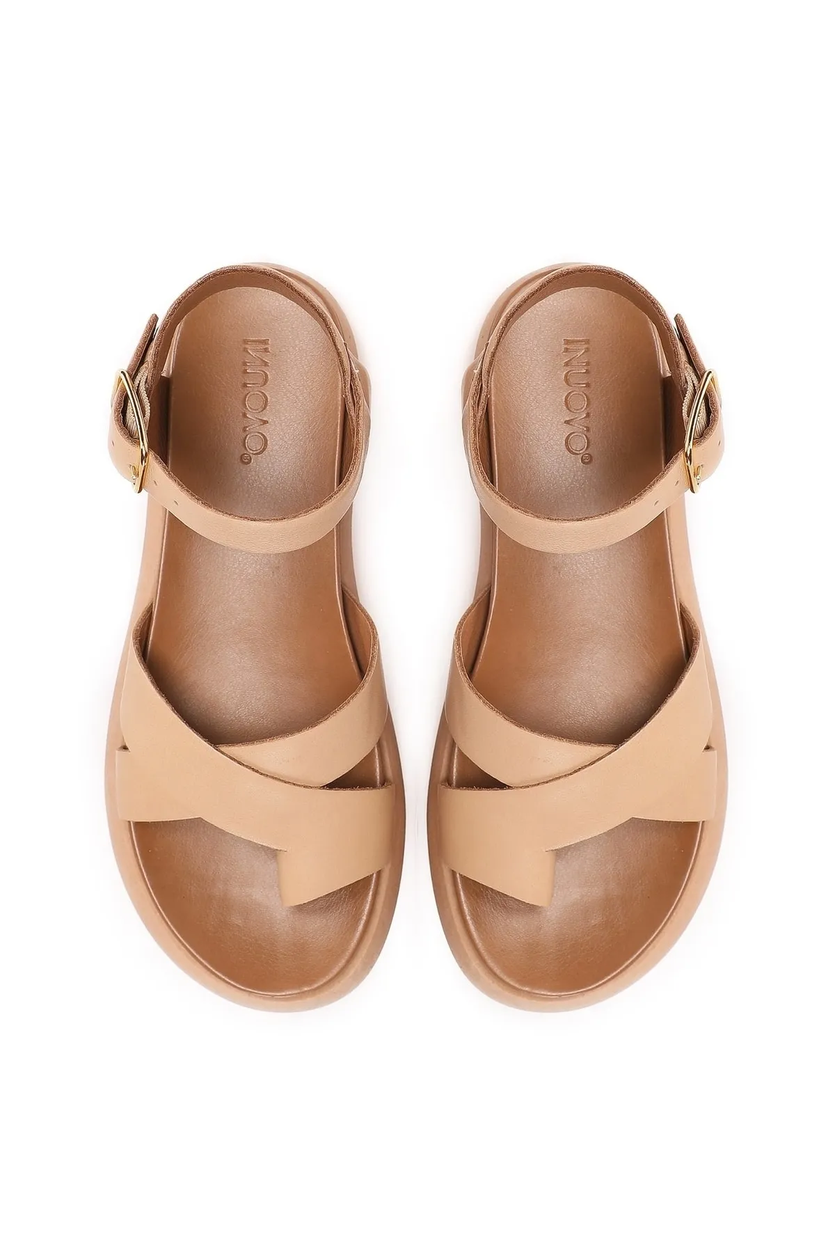 INUOVO  Sandalette - Beige - Flacher Absatz