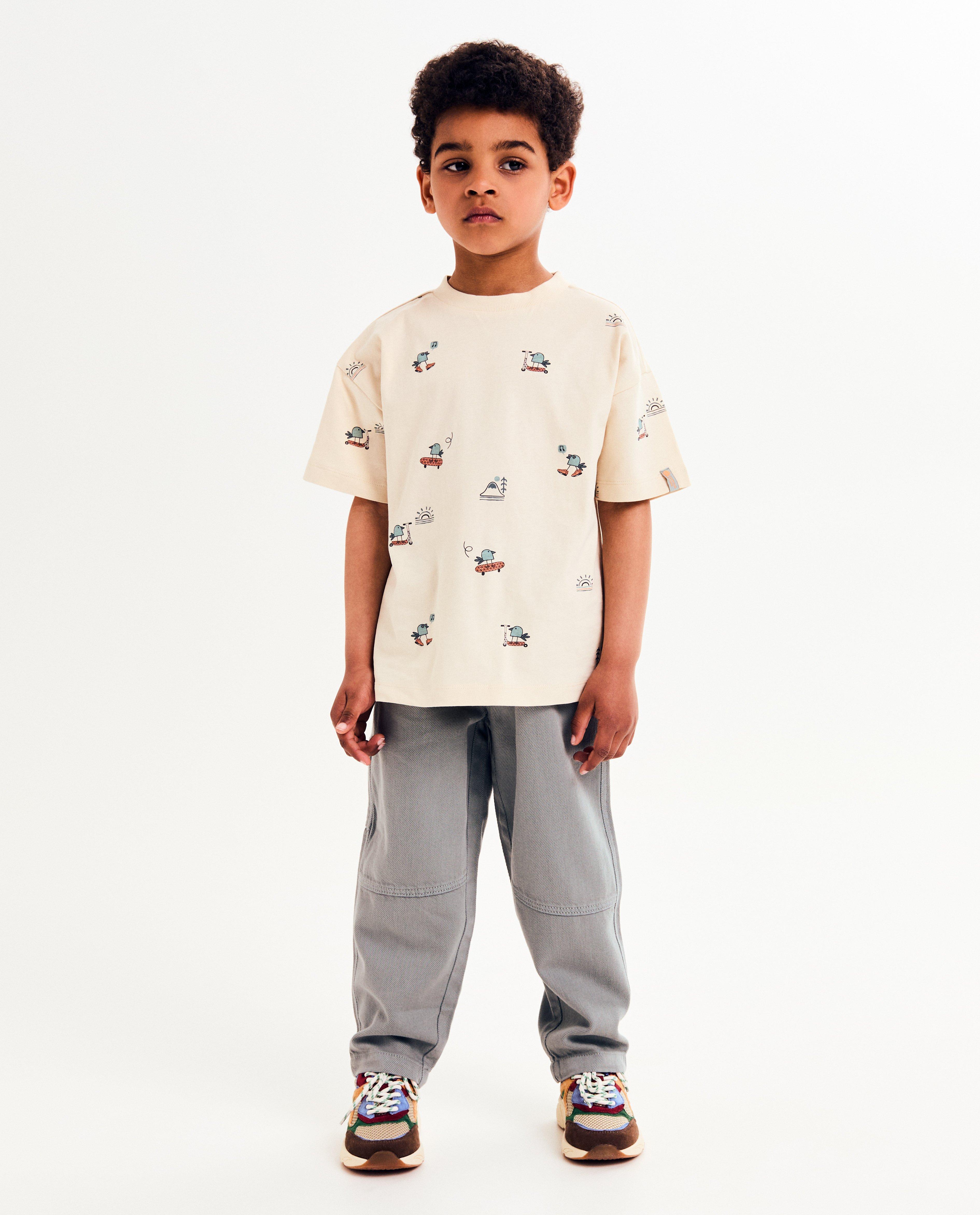 Tricou Wickie cu imprimeu de păsări alb