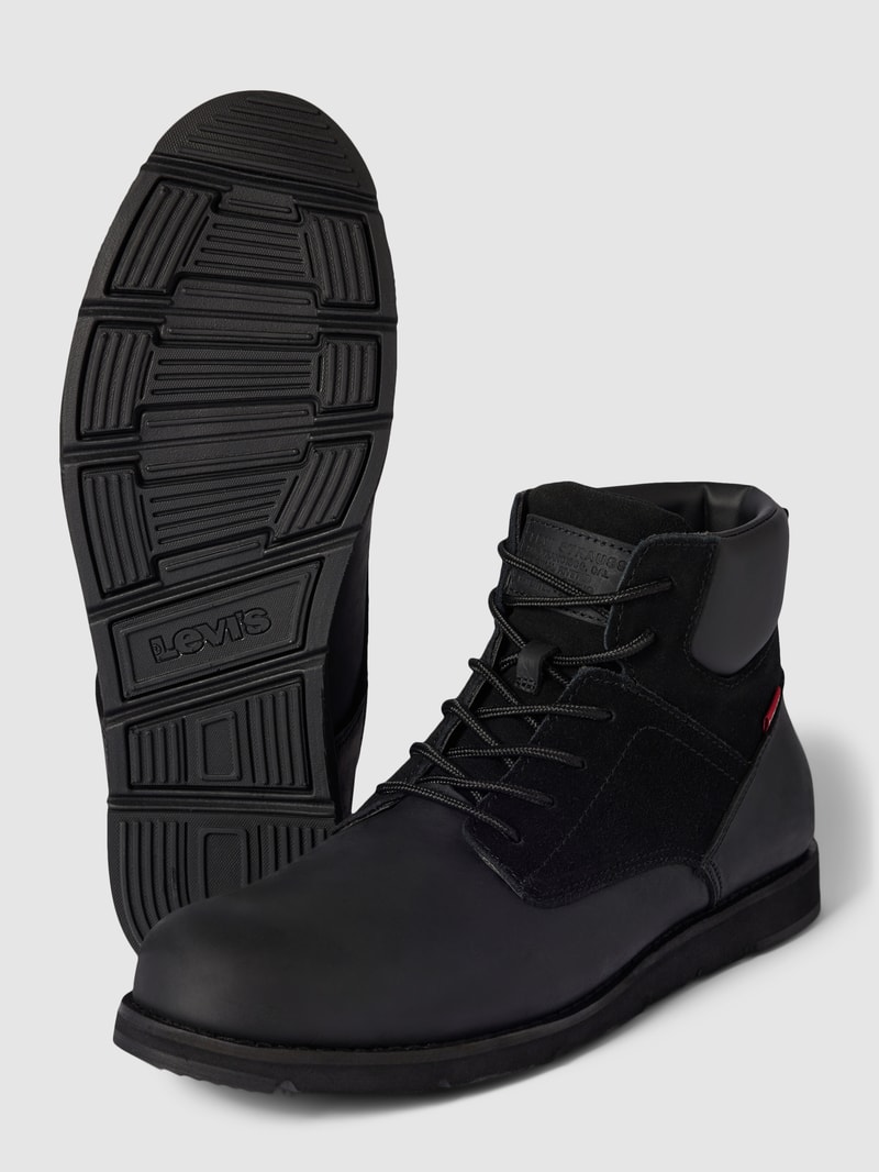 Boots mit Schnürung Modell 'JAX PLUS' in schwarz