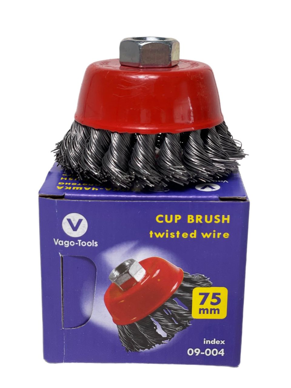 Vago-Tools Topfbürsten Drahtbürsten 75mm Bürste gezopft Winkelschleifer & Flex 3x