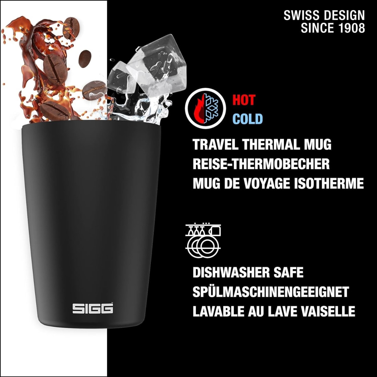 Kaffeebecher to-go Neso Cup schwarz 300 ml, 1 St