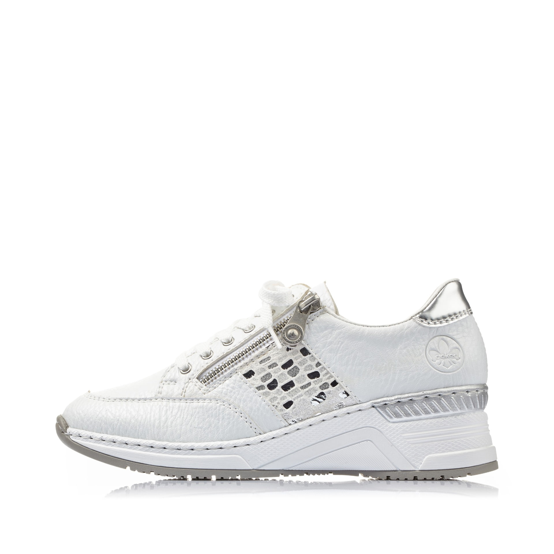 Rieker Damen Sneaker Low schwanenweiss