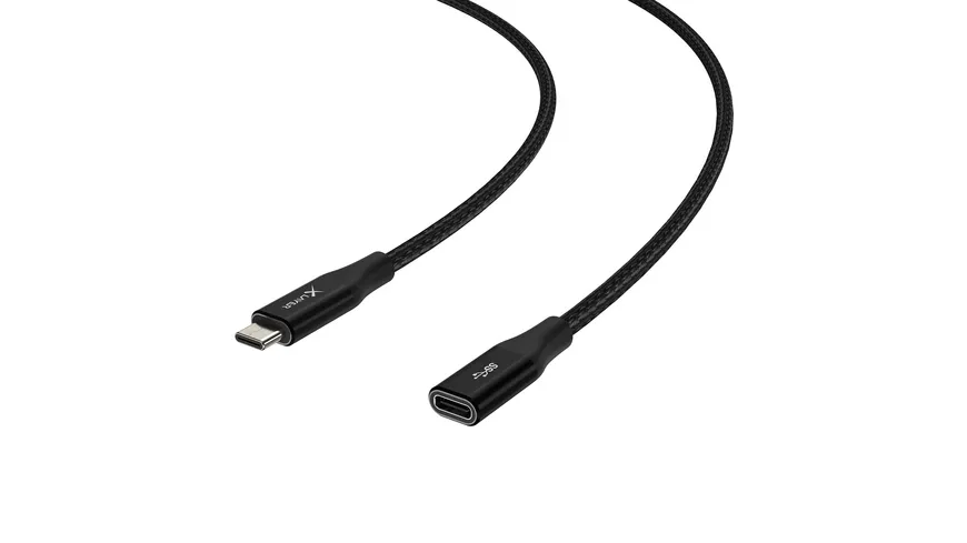 XLayer USB C-Verlängerungskabel für Audio-, Video- & Datenübertragung 1.5 m Black