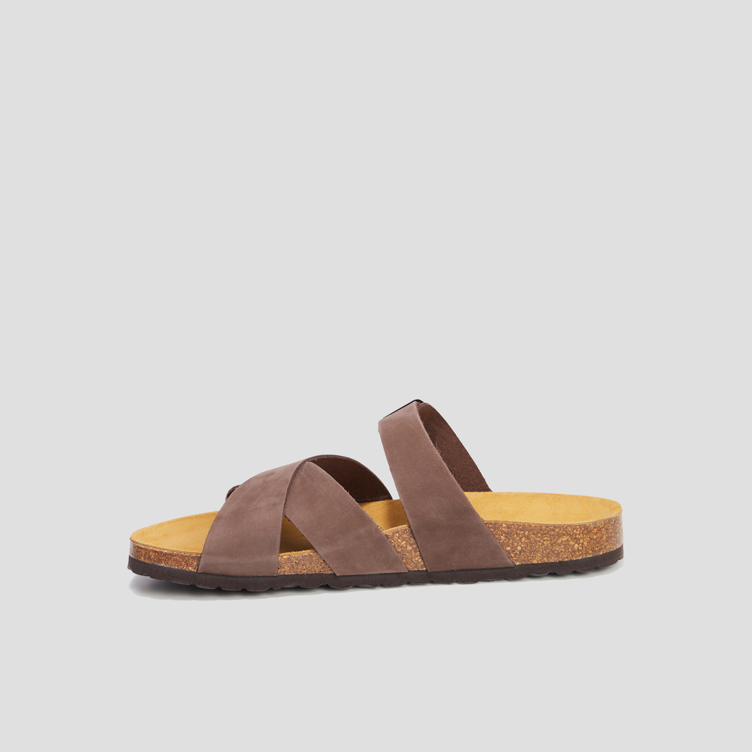 Mules en cuir Graoute marron homme | La Halle