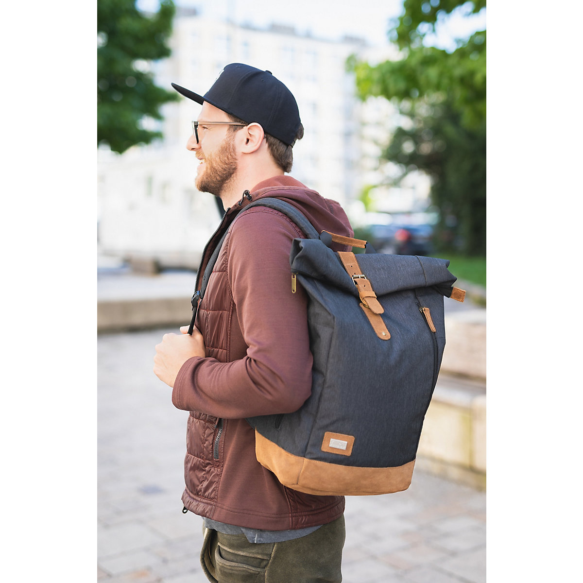 Wickelrucksack Berlin, schwarz