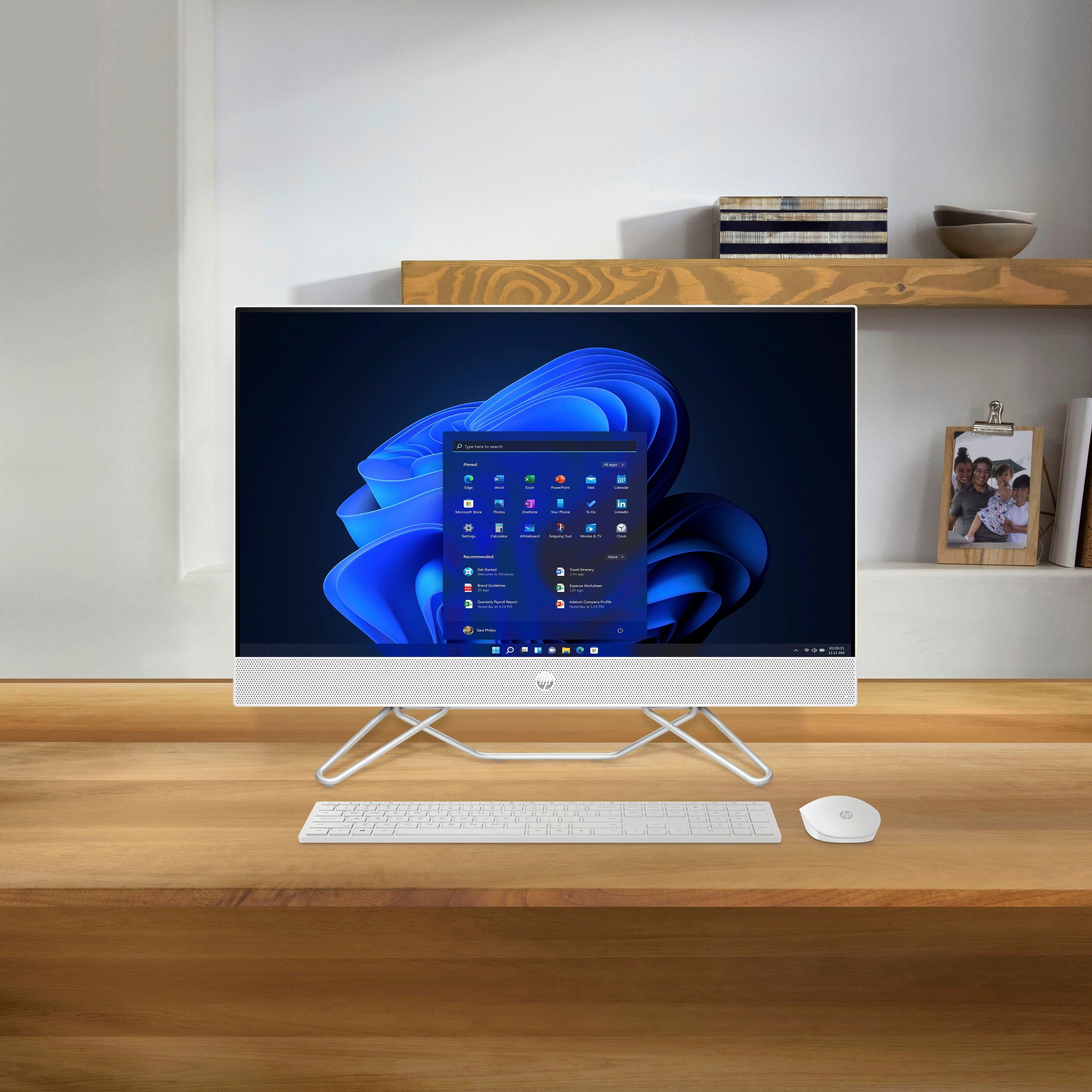 HP 27-cb0203ng All-in-One PC (27 Zoll, AMD Ryzen 7 5700U, Radeon™ Graphics, 16 GB RAM, 1000 GB SSD)