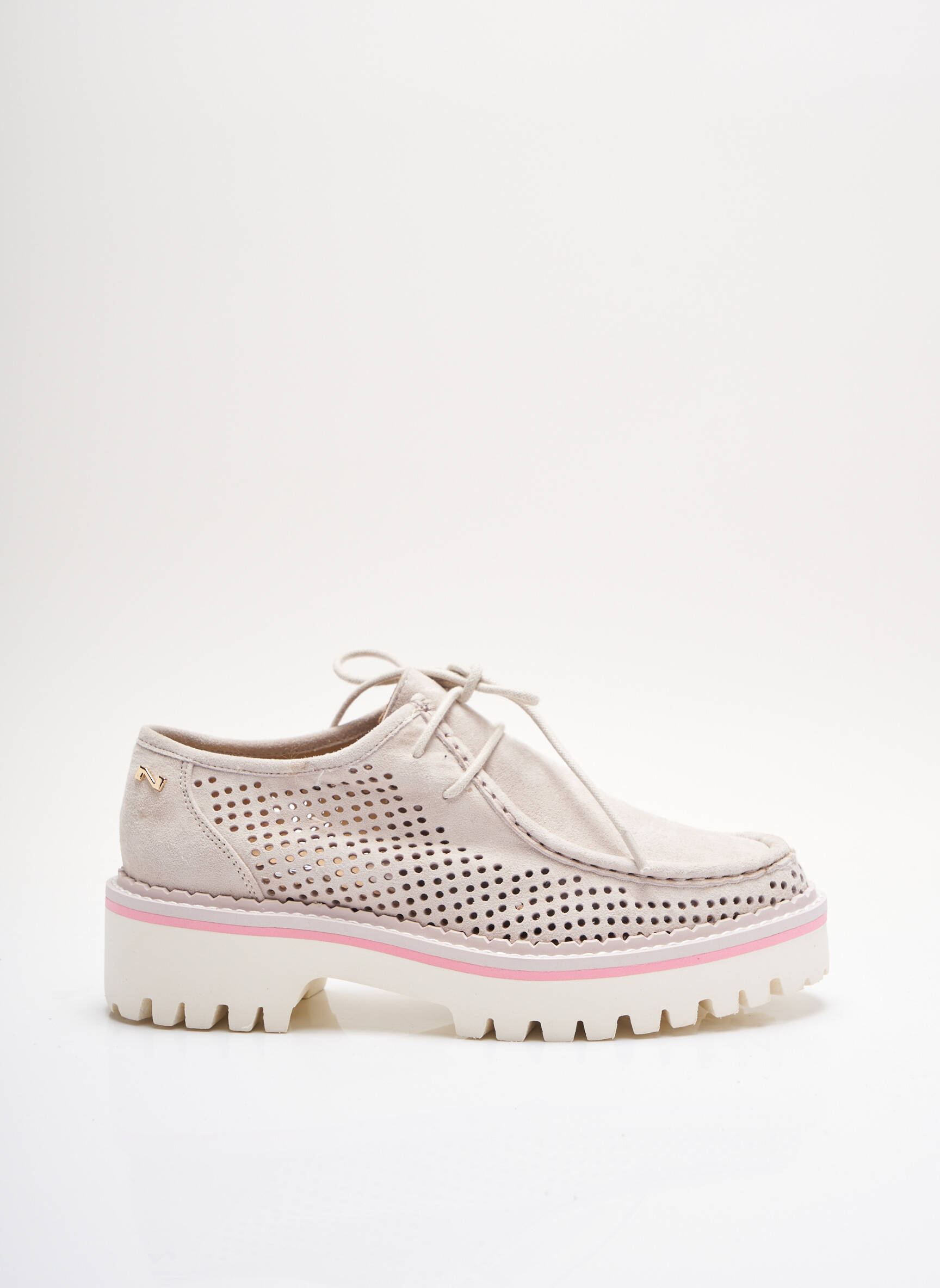 Nathan Baume Derby Femme couleur beige