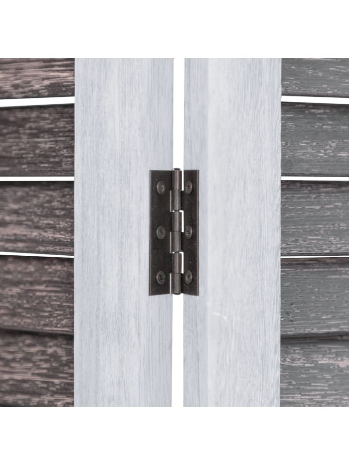 Homestyle4u 3-tlg. Paravent in Weiß mit Schwarz 120x170 günstig kaufen onesize