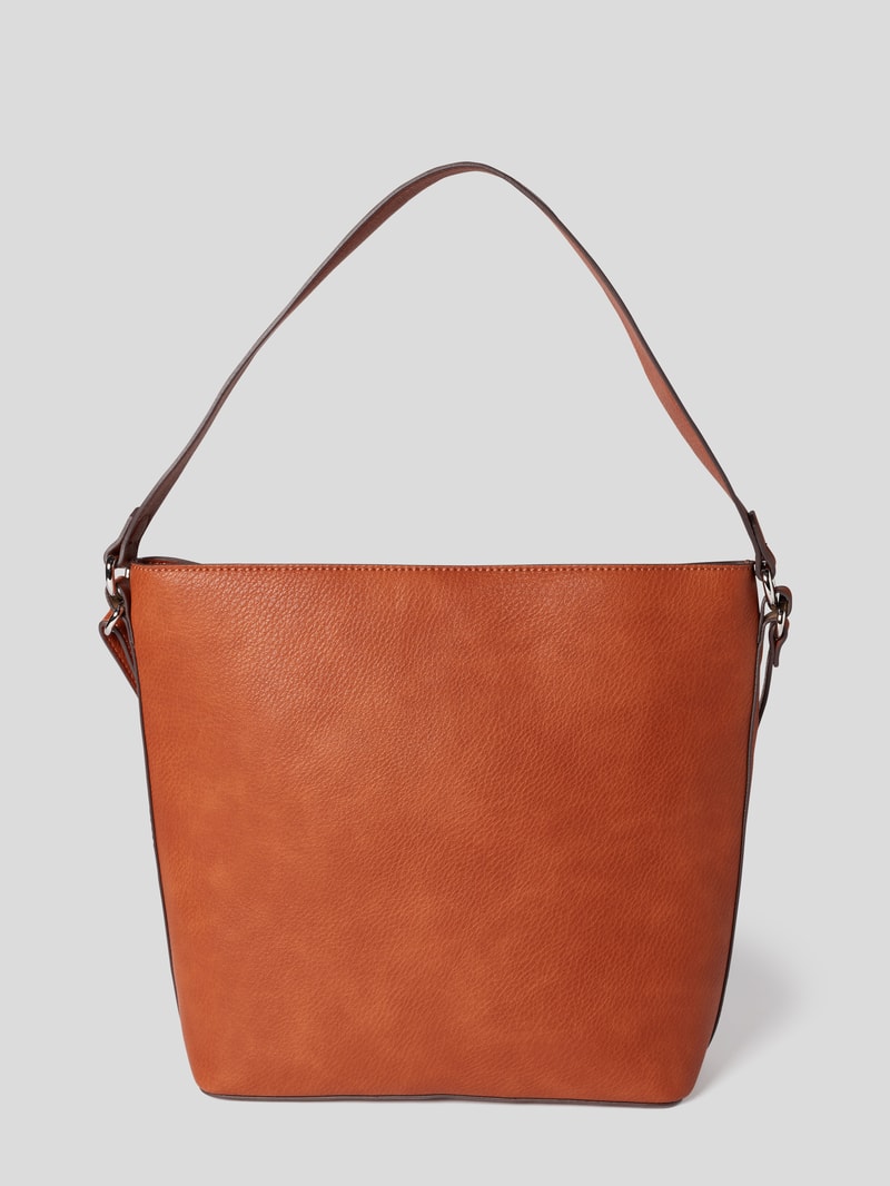 Hobo Bag in Leder-Optik in cognac