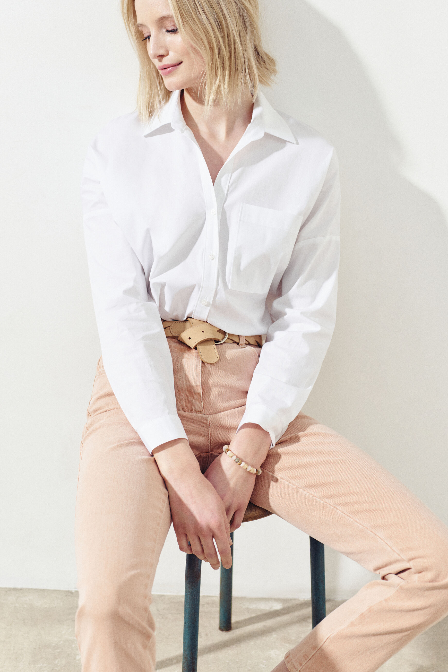 pantalon tomasio orange clair femme