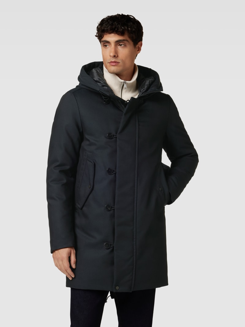 Parka mit Kapuze Modell 'KASA' in marineblau