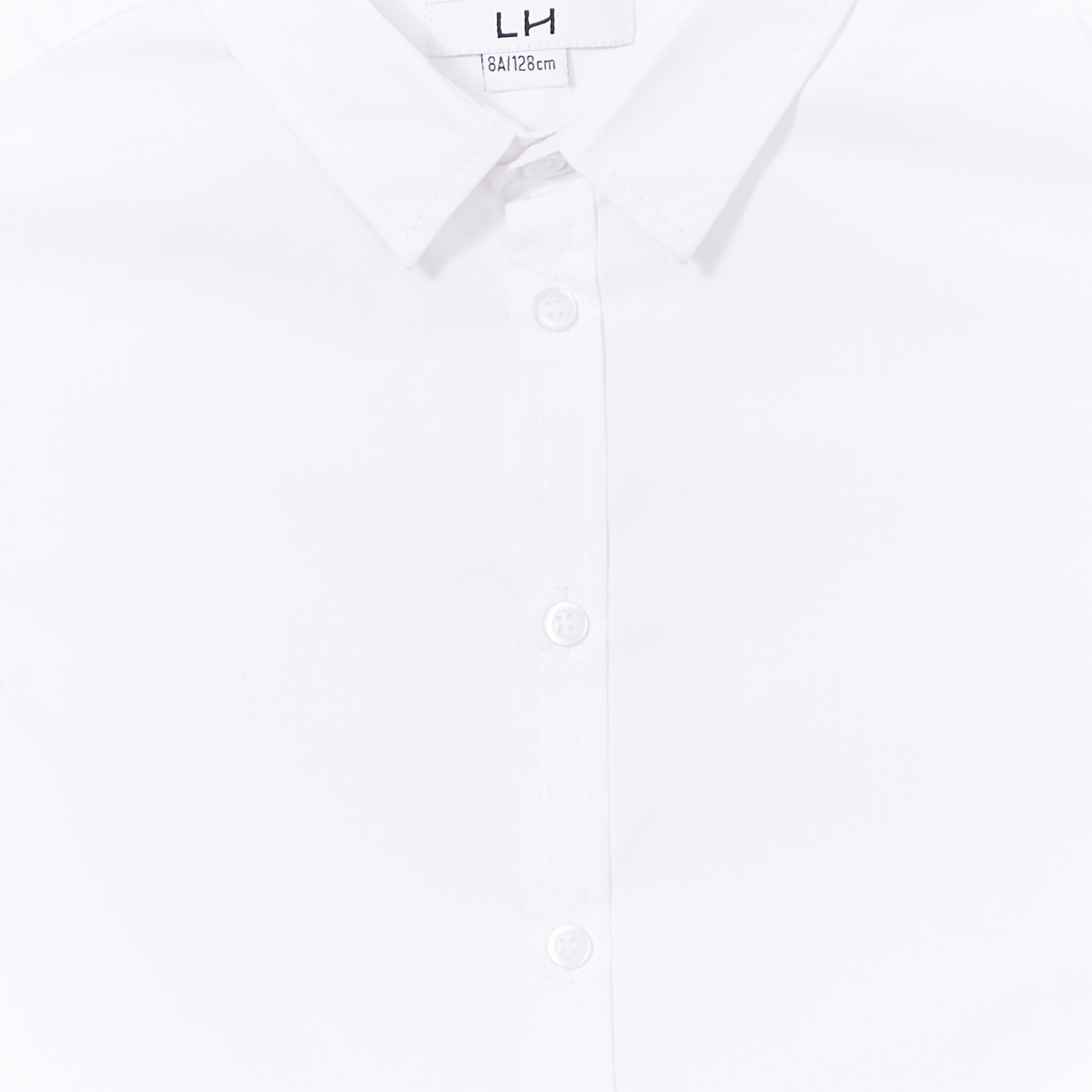 Chemise manches longues blanc garçon | La Halle